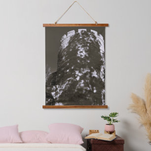 Donkere Toren Houten Wandtapijt Hangend Wandkleed