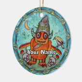 Donkere Tovenaar Monster Keramisch Ornament (Links)