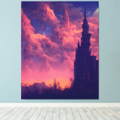 Donkere tower Verrekte canvas afdrukken (Insitu (Houten vloer))