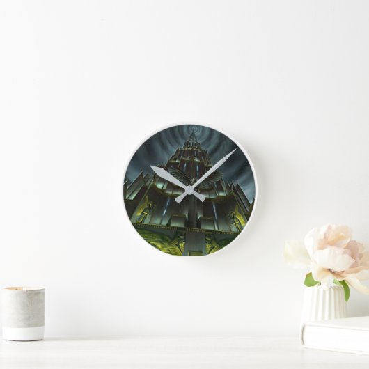 Donkere towerklok ronde klok (Huis)