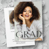 Donkere transparante tekst modern gebold Afstudeer Aankondiging