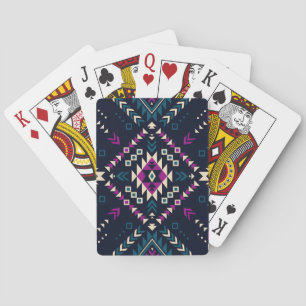 Donkere tribale Navajo, vintage geometrisch. Pokerkaarten