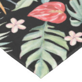 Donkere Tropen Bloem Bladgroen Fantasie met Monogr Tafelkleed (Gekanteld)