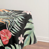 Donkere Tropen Bloem Bladgroen Fantasie met Monogr Tafelkleed (Voorbeeld)