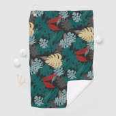 Donkere tropisch golfhanddoek (Insitu)