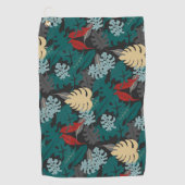 Donkere tropisch golfhanddoek (Voorkant)