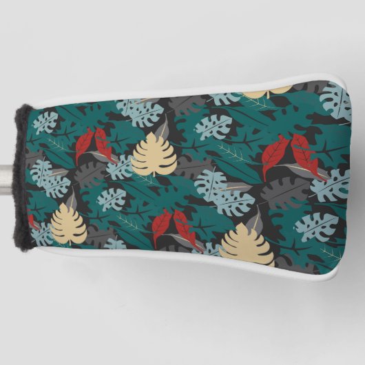 Donkere tropisch golfheadcover (Voorkant)