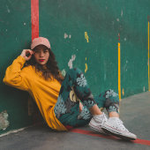 Donkere tropisch leggings