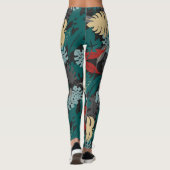 Donkere tropisch leggings (Achterkant)