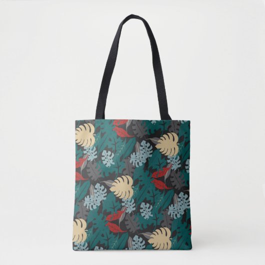Donkere tropisch tote bag (Voorkant)