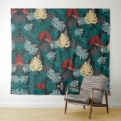 Donkere tropisch wandkleed (In Situ (horizontaal))