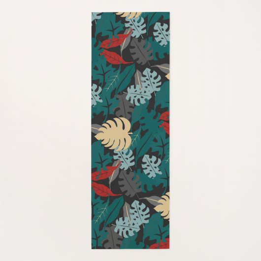 Donkere tropisch yogamat (Achterkant)