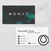 Donkere tropische monat visitekaartje (Voorkant / Achterkant)