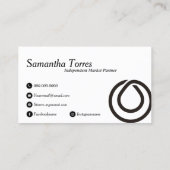 Donkere tropische monat visitekaartje (Achterkant)