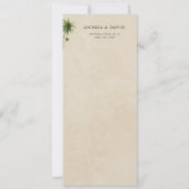 Donkere tropische palmboom QR-code RSVP-huwelijk Kaart (Achterkant)