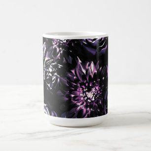 Donkere Tuin Betoverende Paarse Glam Bloemen Koffiemok