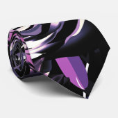 Donkere tuin die Paarse goudbloemen slaat Stropdas (Opgerold)