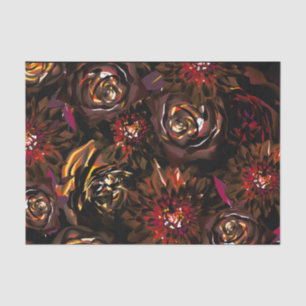 Donkere Tuin Herfst Gloed Bloemen Herfst Bruiloft Tissuepapier