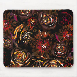 Donkere Tuin Herfst Gloed Bloemen Val Muismat