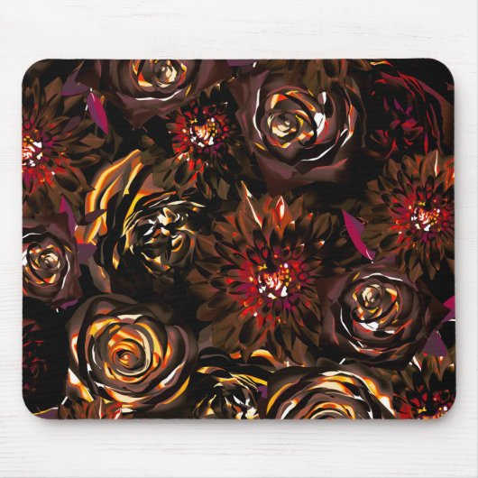 Donkere Tuin Herfst Gloed Bloemen Val Muismat (Voorkant)