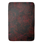 Donkere tuinrode Romantische vloeren Gothic Glam Badmat (Voorkant Verticaal)