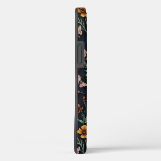 Donkere tuinvogels en vlinders Case-Mate iPhone case (Achterkant / Rechts)