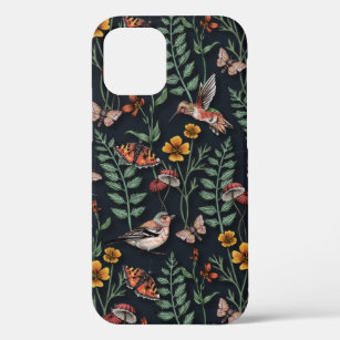 Donkere tuinvogels en vlinders Case-Mate iPhone case