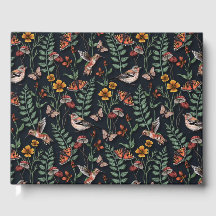 Donkere tuinvogels en vlinders