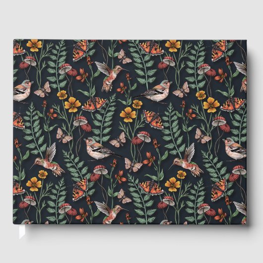 Donkere tuinvogels en vlinders gastenboek (Voorkant)