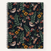 Donkere tuinvogels en vlinders notitieboek (Voorkant)