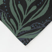 Donkere Turquoise, blauw en groen Paisley Fleece Deken (Hoek)