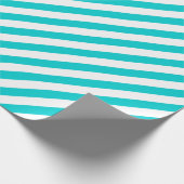 Donkere Turquoise diagonaal streep Cadeaupapier (Hoek)
