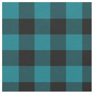 Donkere Turquoise en zwarte buffelplaat Stof