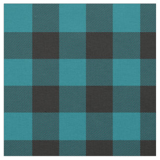 Donkere Turquoise en zwarte buffelplaat Stof