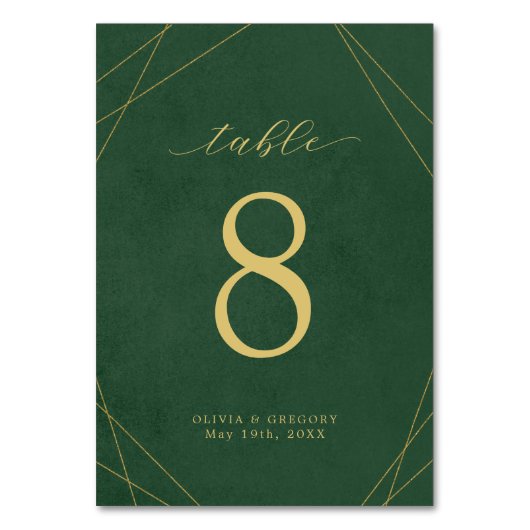 Donkere Turquoise Gold Line Seating Table Card Kaart (Achterkant)