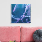 Donkere Turquoise Ijs Abstracte Kunst Canvas Afdruk (Insitu (Woonkamer))