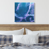 Donkere Turquoise Ijs Abstracte Kunst Canvas Afdruk (Insitu (Slaapkamer))