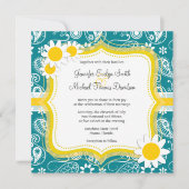 Donkere Turquoise Paisley; Daisy Kaart (Voorkant)