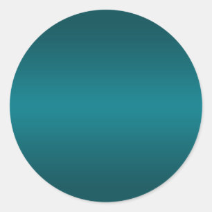 Donkere Turquoise Verlopende Blanco Ronde Sticker
