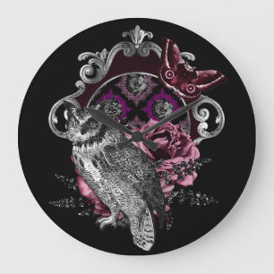Donkere Uil Vlinder En Bloemen - Gotisch Grote Klok