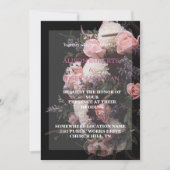 Donkere  uitnodiging voor het huwelijk van Floral (Voorkant)