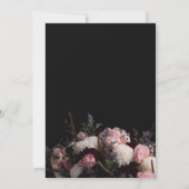 Donkere  uitnodiging voor het huwelijk van Floral (Achterkant)