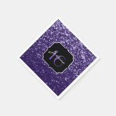 Donkere Ultra violet paars glitter sparkles Sweet  Servet (Hoek)