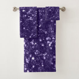 Donkere ultra violet paarse glitter sparken bad handdoek
