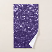 Donkere ultra violet paarse glitter sparken bad handdoek (Handdoek)