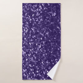 Donkere ultra violet paarse glitter sparken badhanddoek