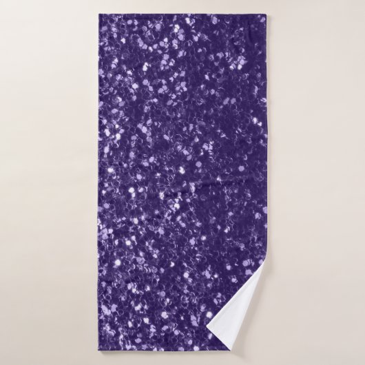 Donkere ultra violet paarse glitter sparken badhanddoek (Badhanddoek)