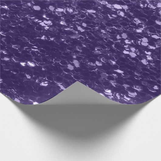Donkere ultra violet paarse glitter sparken cadeaupapier (Hoek)