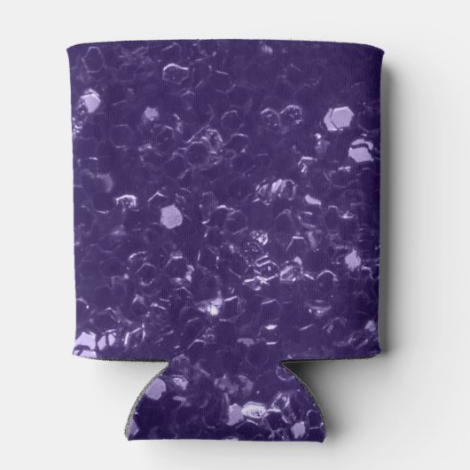 Donkere ultra violet paarse glitter sparken Monogr Blikjeskoeler (Achterkant)