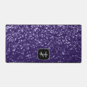 Donkere ultra violet paarse glitter sparken Monogr Bureaumat (Voorkant)